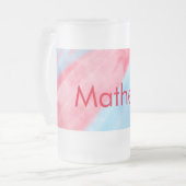 Einfache Anfangsbuchstabe Monogramm tragen Sie Ihr Mattglas Bierglas (Vorderseite Links)