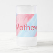 Einfache Anfangsbuchstabe Monogramm tragen Sie Ihr Mattglas Bierglas (Mittel)