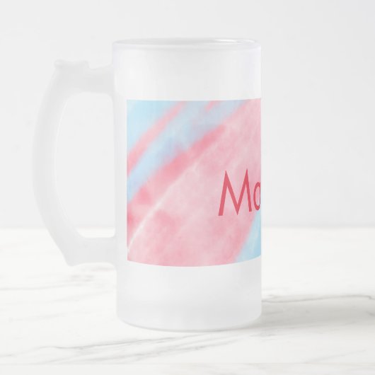 Einfache Anfangsbuchstabe Monogramm tragen Sie Ihr Mattglas Bierglas (Links)