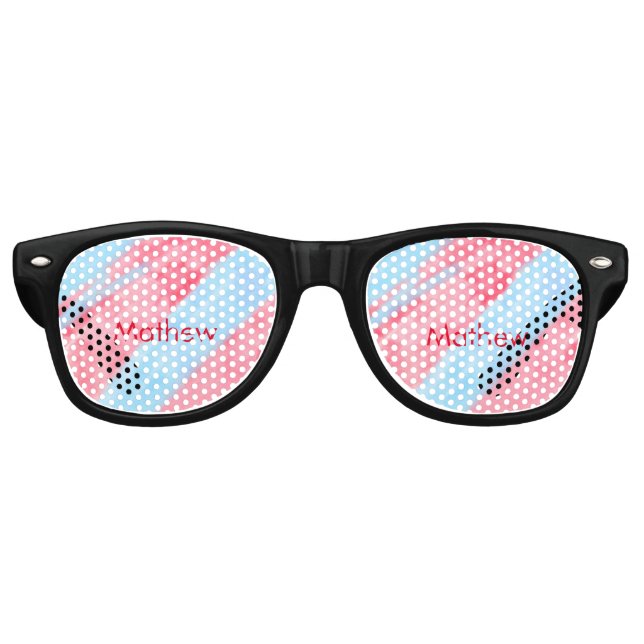 Einfache Anfangsbuchstabe Monogramm tragen Sie Ihr Partybrille (Vorderseite)
