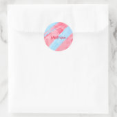Einfache Anfangsbuchstabe Monogramm tragen Sie Ihr Runder Aufkleber (Tasche)