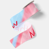 Einfache Anfangsbuchstabe Monogramm tragen Sie Ihr Satinband (Rückseite)