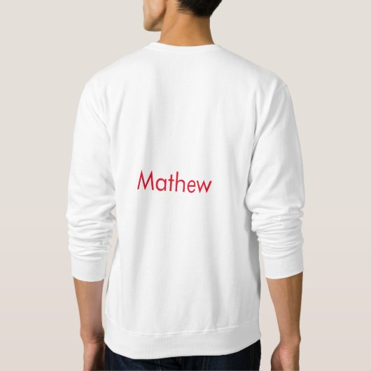 Einfache Anfangsbuchstabe Monogramm tragen Sie Ihr Sweatshirt (Rückseite)