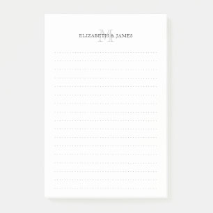 Einfache Anfangsbuchstaben für Monogramm gepunktet Post-it Klebezettel