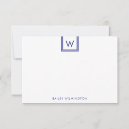 Einfache Anfangsbuchstaben in Box Deep Blue Schrei Mitteilungskarte