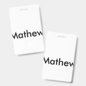 Einfache Anfangsbuchstaben Monogramm fügen Sie Ihr Ausweis (Vorder- & Rückseite)