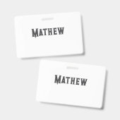 Einfache Anfangsbuchstaben Monogramm fügen Sie Ihr Ausweis (Vorder- & Rückseite)