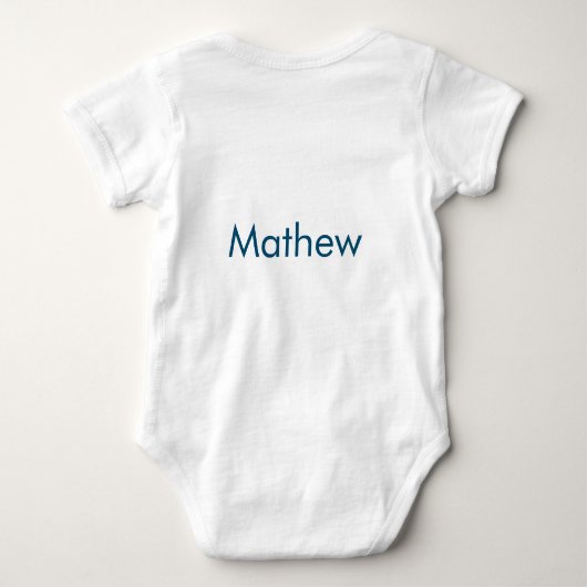 Einfache Anfangsbuchstaben Monogramm fügen Sie Ihr Baby Strampler (Rückseite)