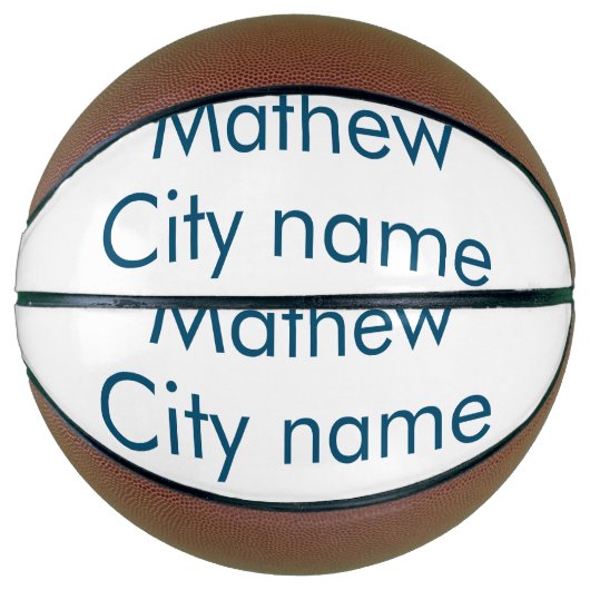 Einfache Anfangsbuchstaben Monogramm fügen Sie Ihr Basketball (Vorderseite)