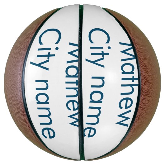 Einfache Anfangsbuchstaben Monogramm fügen Sie Ihr Basketball (Vertikal)