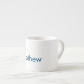 Einfache Anfangsbuchstaben Monogramm fügen Sie Ihr Espressotasse (Vorderseite Rechts)