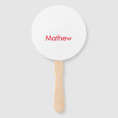 Einfache Anfangsbuchstaben Monogramm fügen Sie Ihr Fächer (Vorderseite)