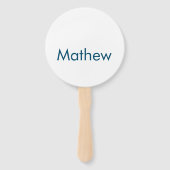 Einfache Anfangsbuchstaben Monogramm fügen Sie Ihr Fächer (Rückseite)