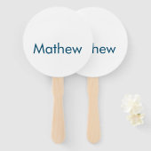 Einfache Anfangsbuchstaben Monogramm fügen Sie Ihr Fächer (Vorne und Hinten)