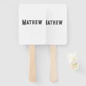 Einfache Anfangsbuchstaben Monogramm fügen Sie Ihr Fächer (Vorne und Hinten)