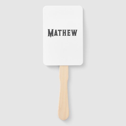 Einfache Anfangsbuchstaben Monogramm fügen Sie Ihr Fächer (Vorderseite)