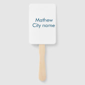 Einfache Anfangsbuchstaben Monogramm fügen Sie Ihr Fächer (Rückseite)