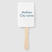 Einfache Anfangsbuchstaben Monogramm fügen Sie Ihr Fächer (Vorderseite)