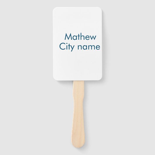 Einfache Anfangsbuchstaben Monogramm fügen Sie Ihr Fächer (Vorderseite)