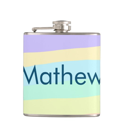 Einfache Anfangsbuchstaben Monogramm fügen Sie Ihr Flachmann (Vorderseite)