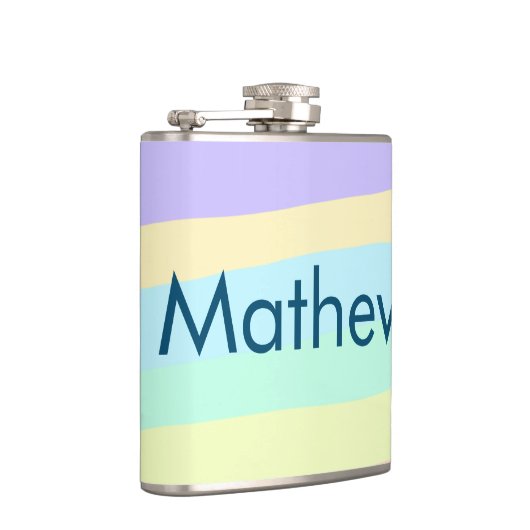 Einfache Anfangsbuchstaben Monogramm fügen Sie Ihr Flachmann (Rechts)