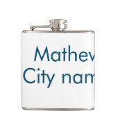 Einfache Anfangsbuchstaben Monogramm fügen Sie Ihr Flachmann (Vorderseite)