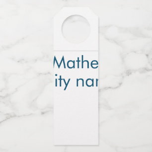 Einfache Anfangsbuchstaben Monogramm fügen Sie Ihr Flaschenanhänger