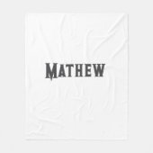 Einfache Anfangsbuchstaben Monogramm fügen Sie Ihr Fleecedecke (Vorderseite)