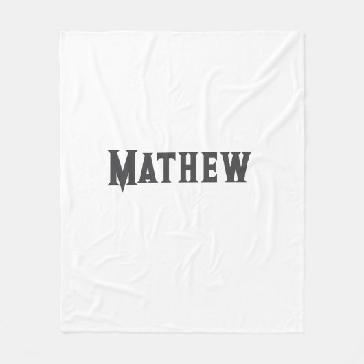 Einfache Anfangsbuchstaben Monogramm fügen Sie Ihr Fleecedecke (Vorderseite)