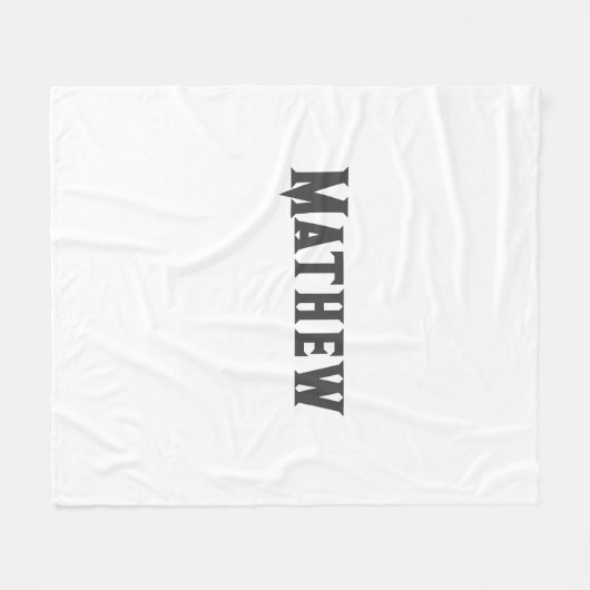 Einfache Anfangsbuchstaben Monogramm fügen Sie Ihr Fleecedecke (Vorderseite (Horizontal))