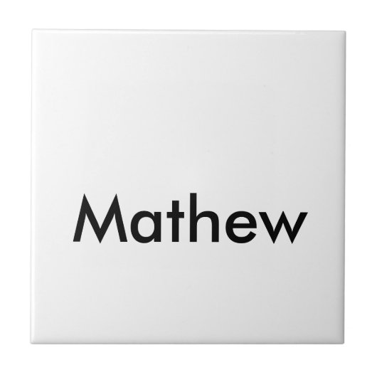 Einfache Anfangsbuchstaben Monogramm fügen Sie Ihr Fliese (Vorderseite)