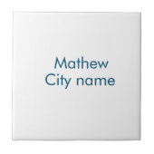 Einfache Anfangsbuchstaben Monogramm fügen Sie Ihr Fliese (Vorderseite)