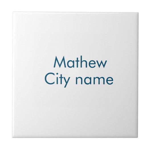 Einfache Anfangsbuchstaben Monogramm fügen Sie Ihr Fliese (Vorderseite)