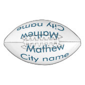 Einfache Anfangsbuchstaben Monogramm fügen Sie Ihr Football (Vorderseite)