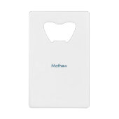 Einfache Anfangsbuchstaben Monogramm fügen Sie Ihr Geldbeutel Flaschenöffner (Vorderseite)