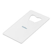 Einfache Anfangsbuchstaben Monogramm fügen Sie Ihr Geldbeutel Flaschenöffner (Vorderseite Schrägansicht)