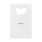 Einfache Anfangsbuchstaben Monogramm fügen Sie Ihr Geldbeutel Flaschenöffner (Rückseite)