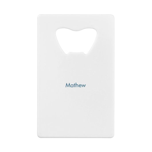 Einfache Anfangsbuchstaben Monogramm fügen Sie Ihr Geldbeutel Flaschenöffner (Rückseite)