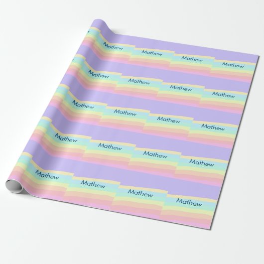 Einfache Anfangsbuchstaben Monogramm fügen Sie Ihr Geschenkpapier (Ungerollt)
