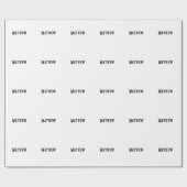 Einfache Anfangsbuchstaben Monogramm fügen Sie Ihr Geschenkpapier (Flach)