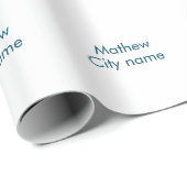 Einfache Anfangsbuchstaben Monogramm fügen Sie Ihr Geschenkpapier (Rolleneckpunkt)