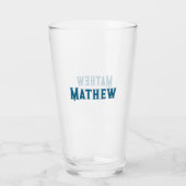Einfache Anfangsbuchstaben Monogramm fügen Sie Ihr Glas (Rückseite)