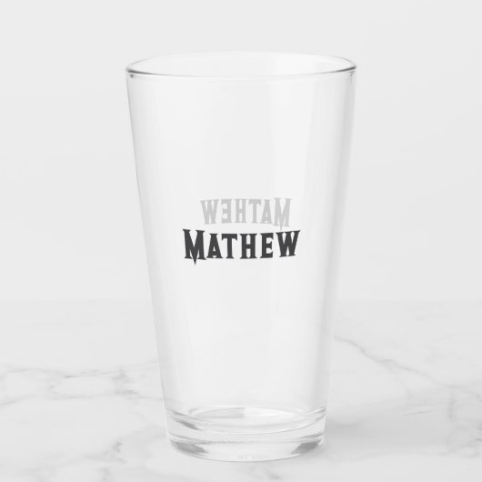 Einfache Anfangsbuchstaben Monogramm fügen Sie Ihr Glas (Vorderseite)