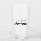 Einfache Anfangsbuchstaben Monogramm fügen Sie Ihr Glas (Rückseite)