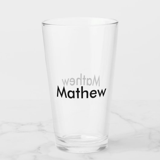 Einfache Anfangsbuchstaben Monogramm fügen Sie Ihr Glas (Rückseite)