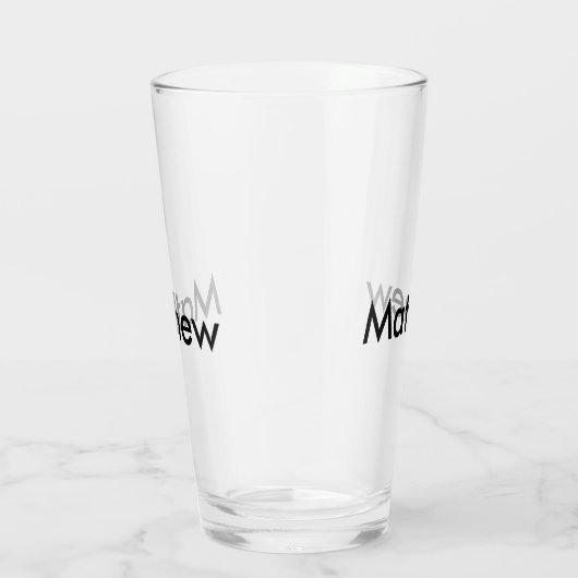 Einfache Anfangsbuchstaben Monogramm fügen Sie Ihr Glas (Rechts)