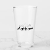 Einfache Anfangsbuchstaben Monogramm fügen Sie Ihr Glas (Vorderseite)