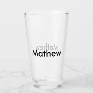 Einfache Anfangsbuchstaben Monogramm fügen Sie Ihr Glas