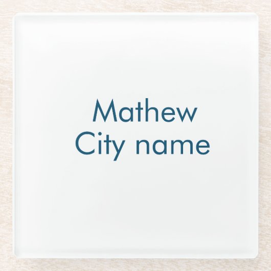 Einfache Anfangsbuchstaben Monogramm fügen Sie Ihr Glasuntersetzer (Vorderseite)