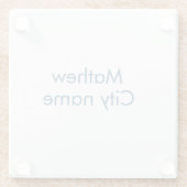 Einfache Anfangsbuchstaben Monogramm fügen Sie Ihr Glasuntersetzer (Rückseite)